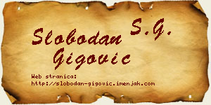 Slobodan Gigović vizit kartica